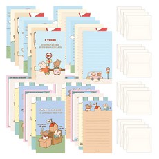 Monolike Happy & Lucky Littles Series.2 迷你信紙8款套組, 1套, 混合顏色