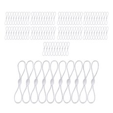 8字形彈力繩連接環, 白色, 100個