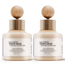 디어쿠페아 퍼퓸 차량용 디퓨저 80ml, 2개, 화이트머스크