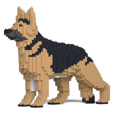 JEKCA 德國牧羊犬狗狗積木 S, 棕色