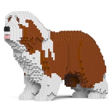 JEKCA 長鬚牧羊犬 狗狗積木 S, 棕色