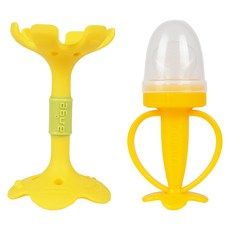 ange 嘴唇固齒器 + 黃金香蕉咬咬樂 + 收納盒 + 2p 替換網袋套組, 黃色(固齒器), 黃色(咬咬樂), 1套, 固齒器 + 咬咬樂 + 收納盒 + 替換網袋 2p