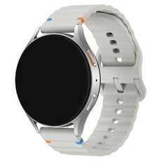 스페이스쉴드 갤럭시 워치 호환 스트릿 엣지 실리콘 스트랩 20mm, 실버, 1개