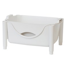 플라팜 라운드 저면관수 베란다 텃밭화분 1단, 화이트, 1개