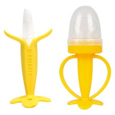 앙쥬 바나나 치발기 + 황금바나나 과즙망 + 케이스 + 리필망 2p 세트, 옐로우(과즙망), 1세트, 치발기 + 과즙망 + 케이스 + 리필망 2p