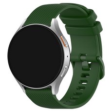 스페이스쉴드 갤럭시 워치 호환 와플 패턴 실리콘 스트랩 20mm, 다크그린, 1개