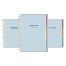 아이비스 3 인덱스 PP 스프링 노트, 블루, 3개