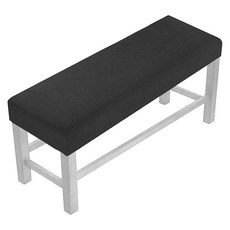 Market Plan 華夫格布藝多色長凳套, 黑色, 1個