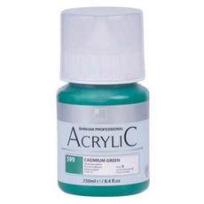 신한화구 전문가 아크릴컬러 보틀 트위스트 카드뮴 그린, 250ml, 1색