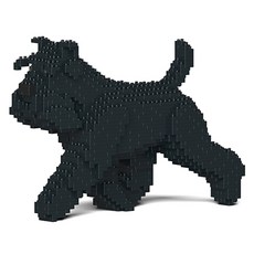 JEKCA 行走標準雪納瑞狗狗積木 S, 全黑