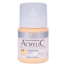 신한화구 전문가 아크릴컬러 보틀 트위스트 네이플스 옐로, 250ml, 1색