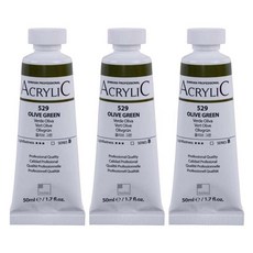 신한화구 전문가 아크릴컬러 튜브 올리브 그린 3p, 50ml, 1색
