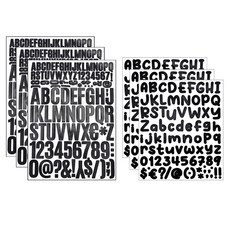 PARTYSHOW 英文字母氣球貼紙 2款 x 3張組合, 1套, 哥德字體, 手寫字體