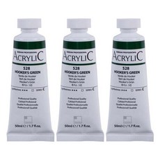 신한화구 전문가 아크릴컬러 튜브 후커스 그린 3p, 50ml, 1색