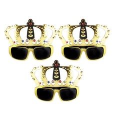 NEW 皇冠太陽眼鏡, 3個, 混合顏色
