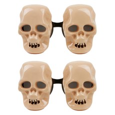 骷髏眼鏡, 2個, 米色