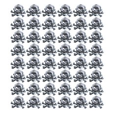 塑膠海盜戒指 24入組, 銀色, 2個