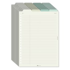 플레픽 폴더 A5 인덱드 양면 리필속지 라임 워터, 1개, 40매