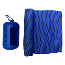 보니토리 쿨링 스포츠타올 30 x 90 cm + 원형 실리콘 커버 + 박스 세트, 아이스블루, 1세트