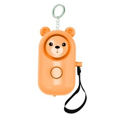 뽀르픽 곰돌이 휴대용 호신용 경보기 오렌지, 1개
