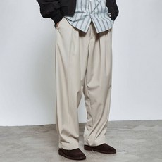 路德約翰格雷 男士褶飾立體長褲