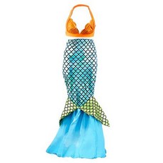 Stupid 女款 Nine9 小美人魚服裝掛脖+長裙全套, 1套, 混合色