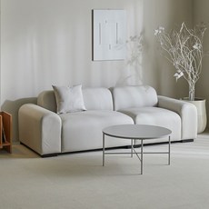 파로마 벤티에 밸런스 에어레더 3인용 소파 방문설치, 아이보리