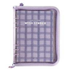 Recoz A5 許願活頁本封套 6孔手帳, 04 紫色格紋, 1個