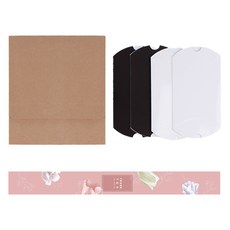 牛皮紙盒 + 半月盒 + Thank You 花朵腰帶套組, 5套, 單一顏色