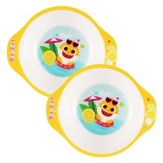 aizoum 孩童用鯊魚寶寶印花美耐皿餐碗, 白色, 2個