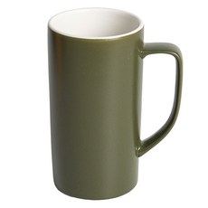 Mooa 陶瓷手柄馬克杯 水杯 大 500ml, 綠色, 1個
