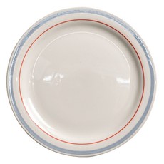 Kanesuzu Poge 藍線甜點圓形分食盤 2號, 1個, 混合色