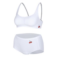 키르시 제로퓨즈 여성용 노와이어 프리컷 젤리 브라팬티 세트