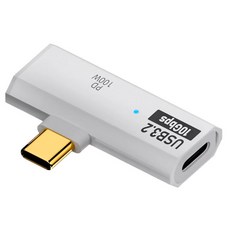 HOHOO USB Type-C 100W充電擴展耳機轉換迷你轉接頭, 白色, 1個, 37mm
