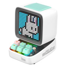 디붐 디투 프로 픽셀아트 미니 블루투스 스피커, 화이트, DITOO-PRO