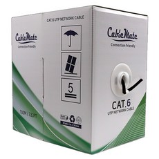 CableMate CAT.6 UTP Giga 自製用盒裝網路線 CM1173, 黑色, 100m, 單一商品, 1個