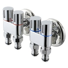 BATHROOM KNOWLEDGE 雙向洗衣機水閥 熱水 + 冷水組, 1套