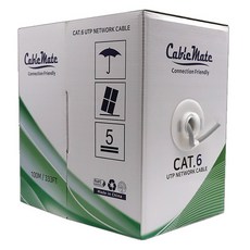 CableMate CAT.6 UTP Giga 自製用盒裝網路線 CM1171, 灰色, 100m, 1個