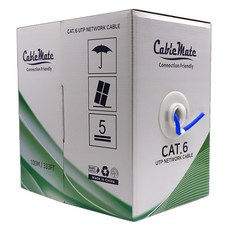 CableMate CAT.6 UTP Giga 自製用盒裝網路線 CM1172, 藍色, 100m, 1個