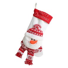 Homeflow 充滿聖誕氛圍的聖誕樹裝飾針織襪, 1個, 雪人
