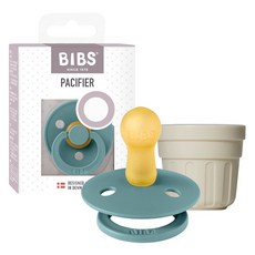 BIBS 컬러 천연고무 노리개 쪽쪽이 + 전용캡 세트, 2단계, 아일랜드시, 1세트