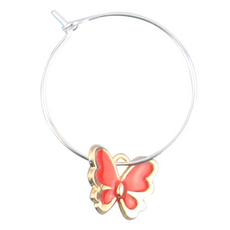 미소로운 와인파티 포인트 와인잔 링, 나비, 1개