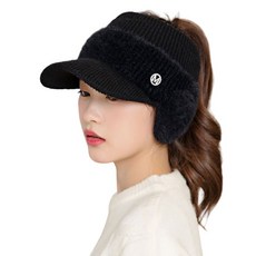 Hot Day Some防寒針織耳罩高爾夫球帽, 黑色, 1個