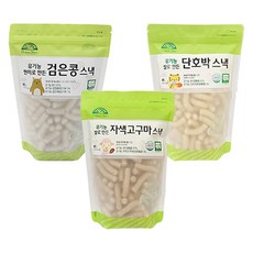 Organic Story 孩童米餅棒3件組, 黑豆口味+紫薯口味+甜南瓜口味, 180g, 1組
