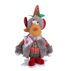 Homeflow 充滿聖誕氣氛的戴帽魯道夫娃娃裝飾, 1個, 混合色