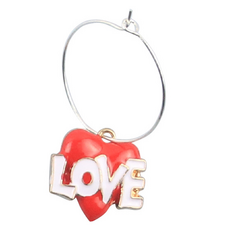 미소로운 와인파티 포인트 와인잔 링, LOVE, 1개