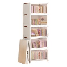 앞날창창 폴딩 수납장 61 5단, 화이트