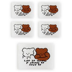 yarna 곰돌이친구들 베어 면 라벨, 곰돌이 친구들 베어 면 라벨, 5개