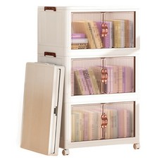 앞날창창 폴딩 수납장 70 3단, 화이트