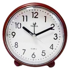 탑피아 편안한 탁상시계 7065 원형, 레드